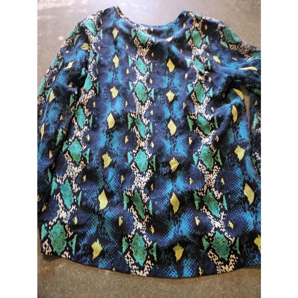 Equipment Liam silk Multi color python print sz XS - image 5